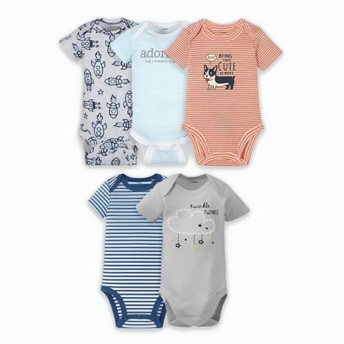 LUAY 100% Organic Cotton Onesie Jumpsuit for Newborns & Infants | Ultra-Soft Bodysuit Romper With Multiple Prints & Designs