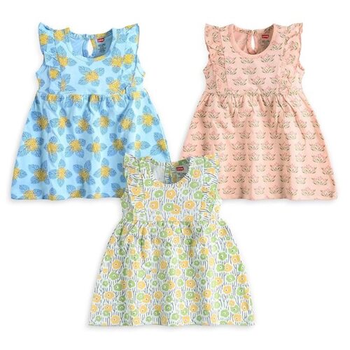 LuvLap Girl's Cotton H/S Frock