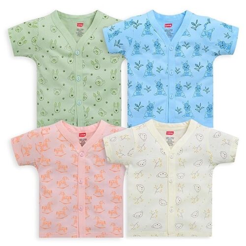 LuvLap Unisex's Printed Cotton Regular Fit H/S Jhabla Shirt