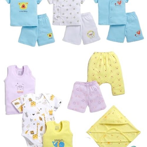 Peek A Boo by Rupa Baby Boys' Gift Set, Perfect for Baby Shower Clothing Set, 100% Cotton, Ultra Soft, Breathable