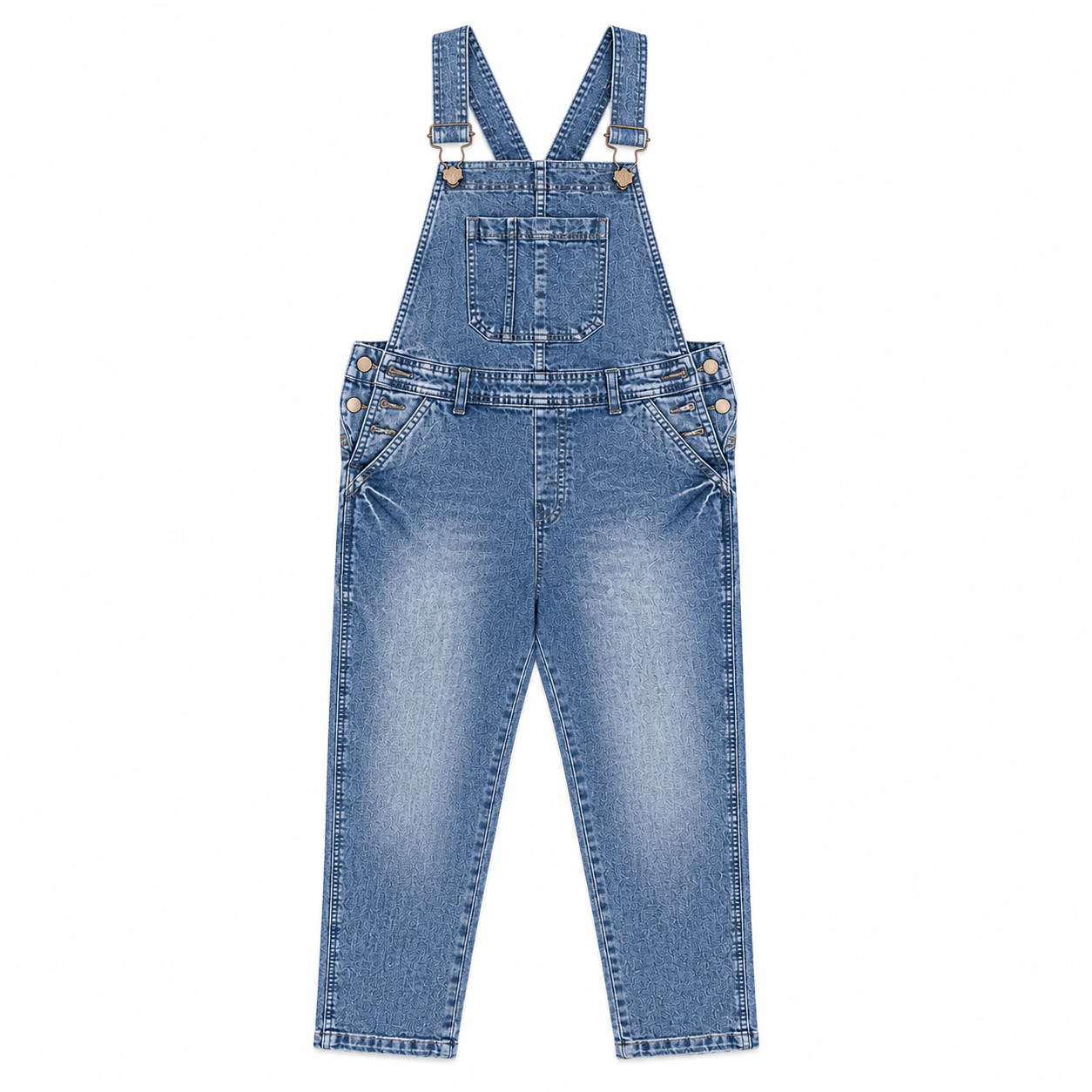 Girls Adjustable Strap Denim Jumpsuit